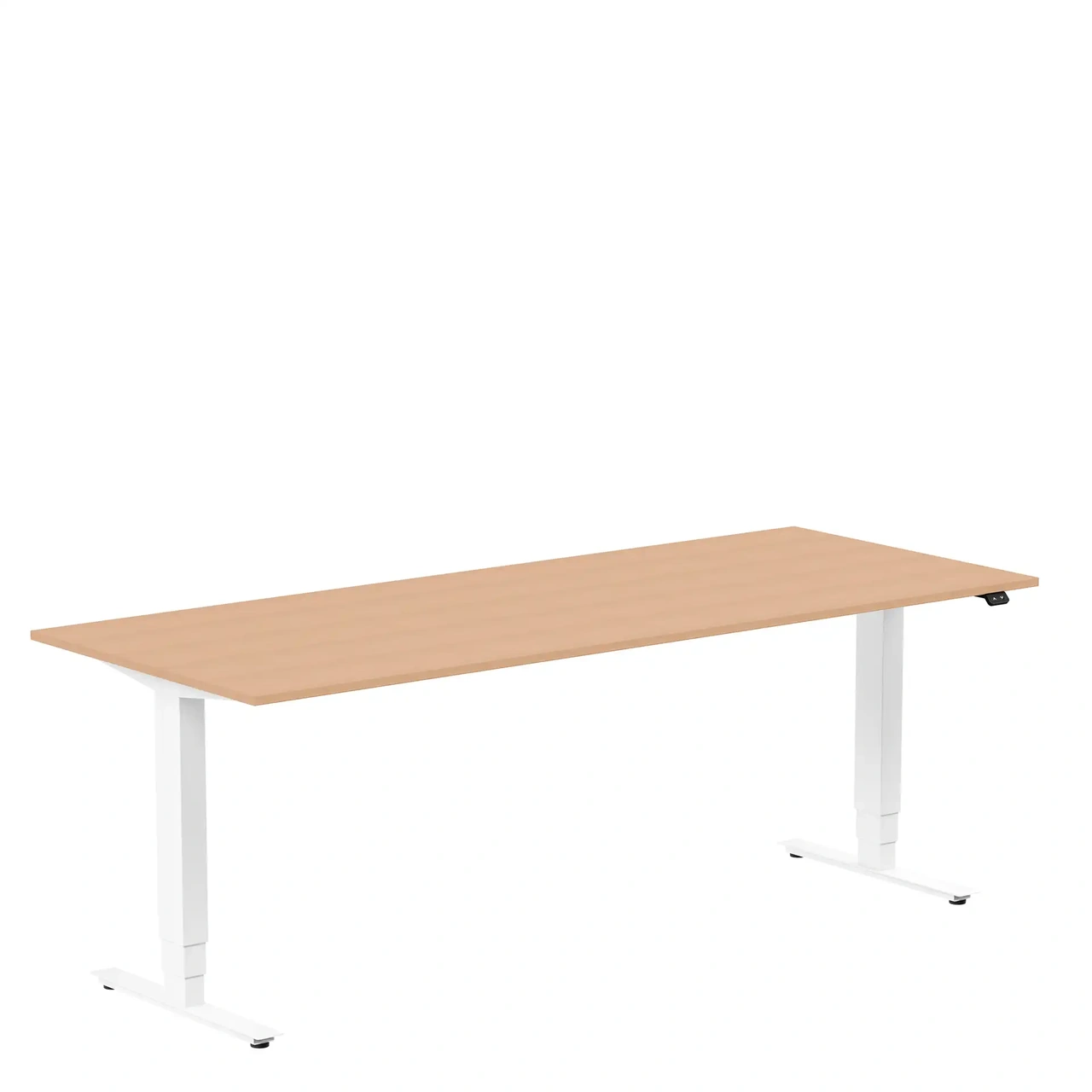 Höj och sänkbart skrivbord, 2000x800mm, bok/vit