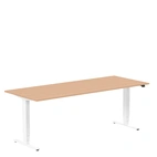 Höj och sänkbart skrivbord, 2000x800mm, bok/vit