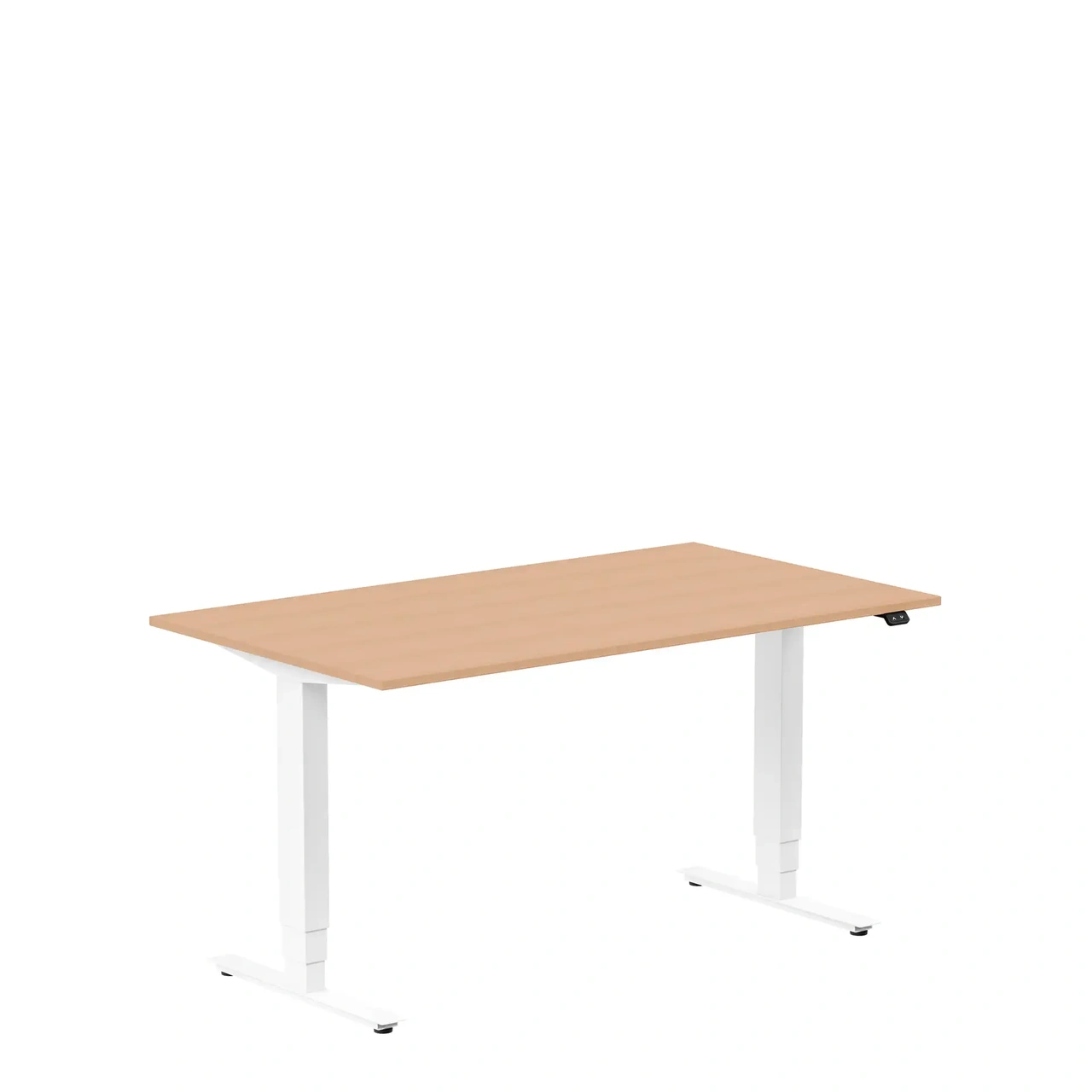 Höj och sänkbart skrivbord, 1400x800mm, bok/vit