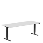 Höj och sänkbart skrivbord, 2000x800mm, ljusgrå/svart