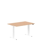 Höj och sänkbart skrivbord, 1200x800mm, bok/vit