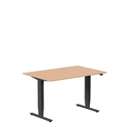 Höj och sänkbart skrivbord, 1200x800mm, bok/svart