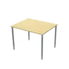 Bord, 1000 x 800mm, björklaminat-silver