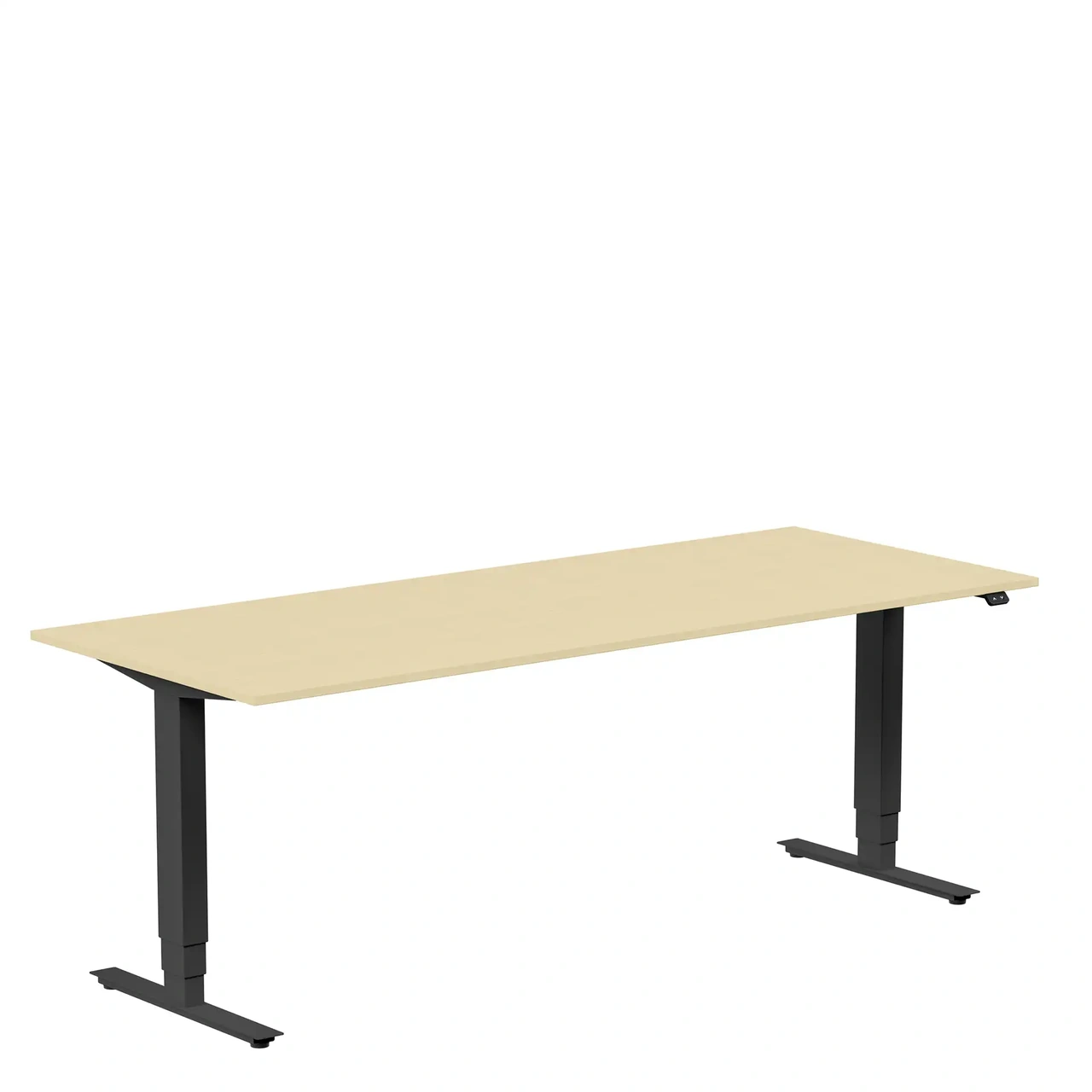 Höj och sänkbart skrivbord, 2000x800mm, björk/svart