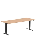 Höj och sänkbart skrivbord, 2000x800mm, bok/svart