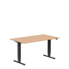 Höj och sänkbart skrivbord, 1400x800mm, bok/svart