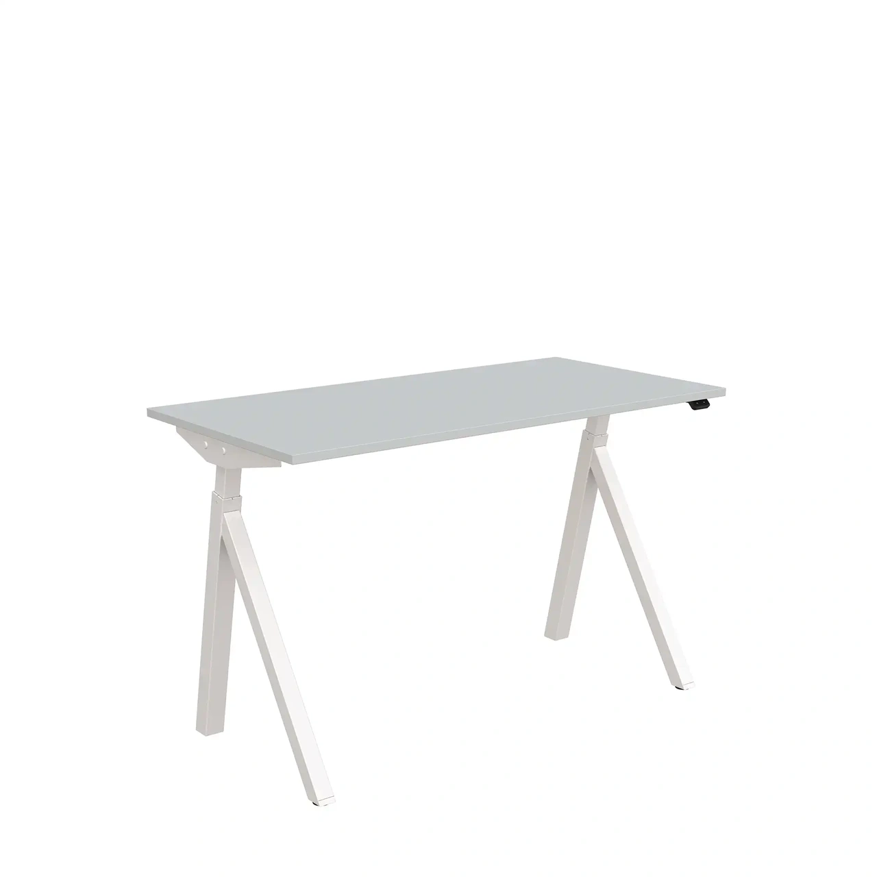 Höj och sänkbart skrivbord, El, 1200x600 ljusgrå/vit
