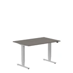 Höj och sänkbart skrivbord, 1200x600mm, mörk ask/silver