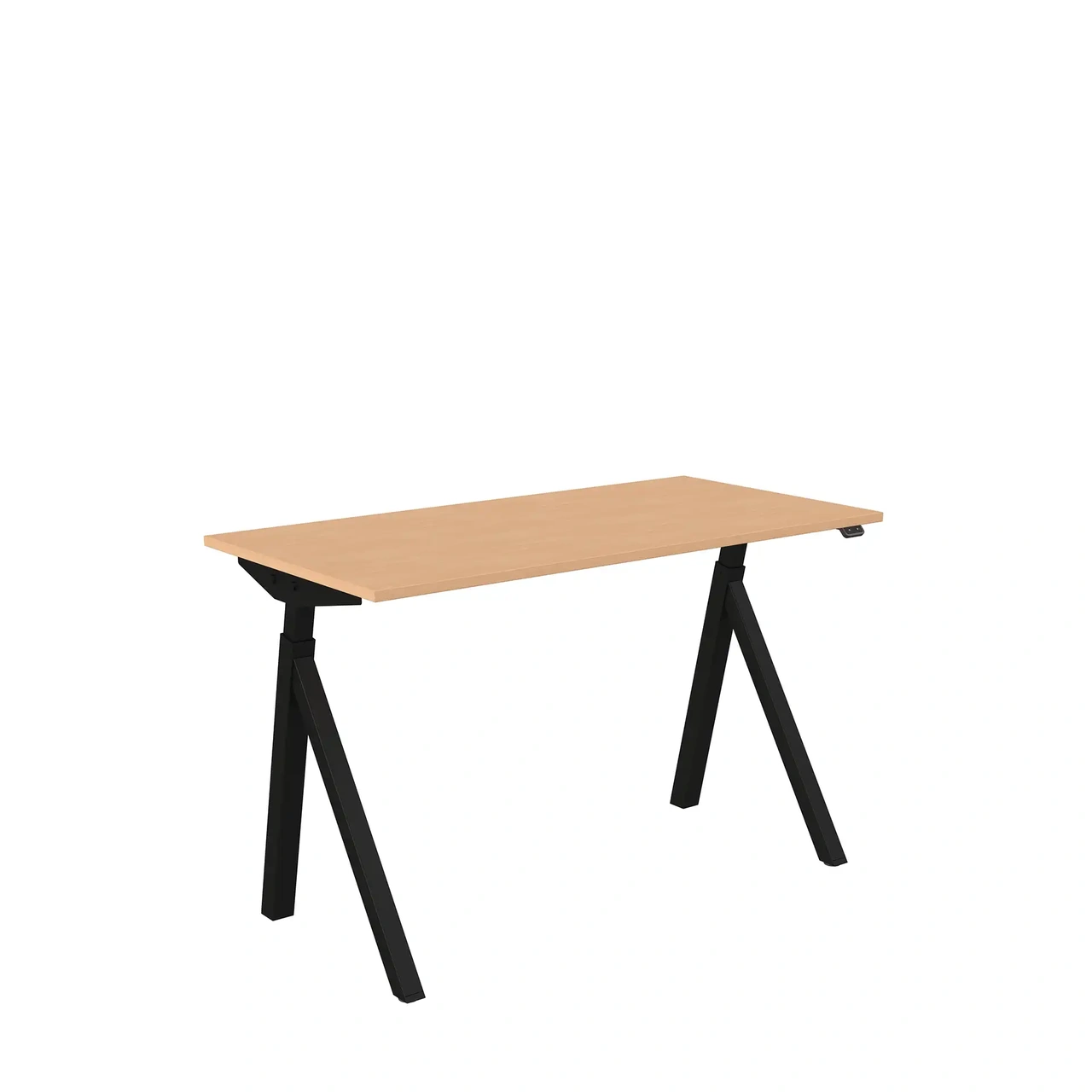 Höj och sänkbart skrivbord, El, 1200 x 600mm, bok/svart
