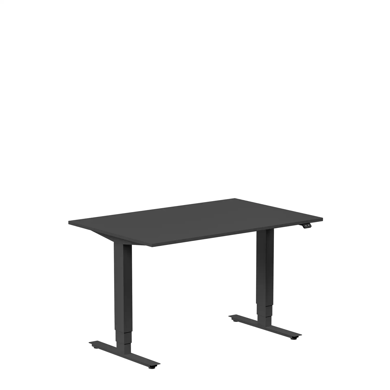 Höj och sänkbart skrivbord, 1200x600mm, svart/svart