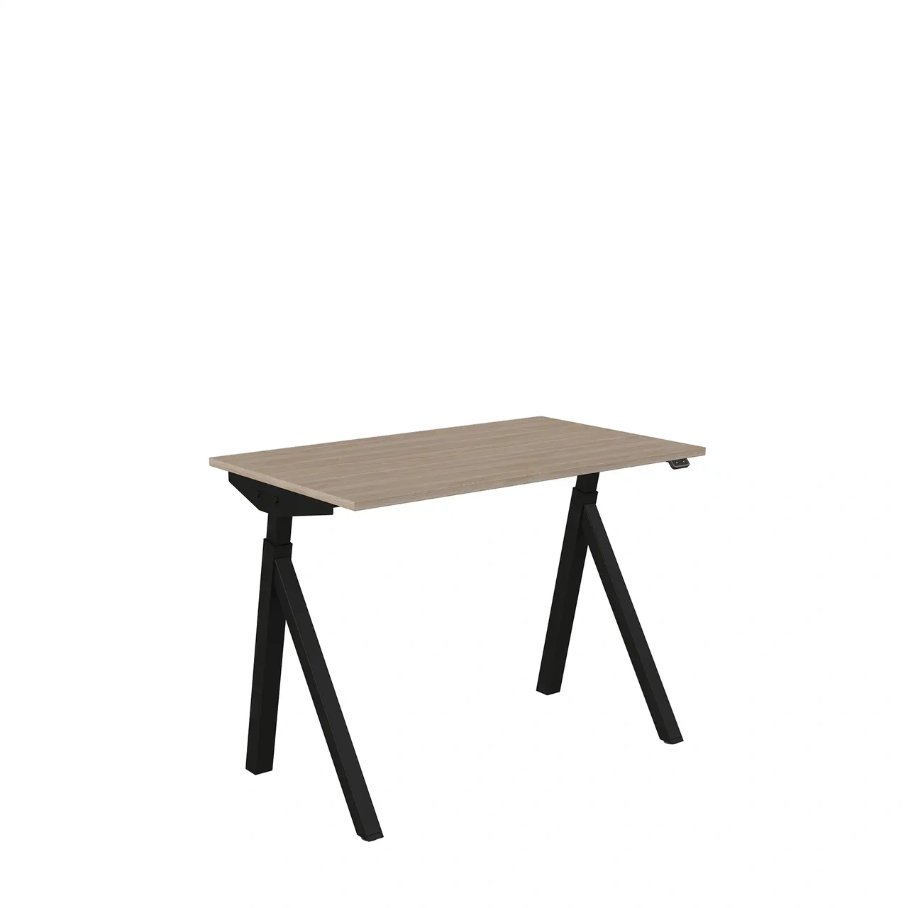 Höj och sänkbart skrivbord, El, 1000 x 600mm, vit ask/svart