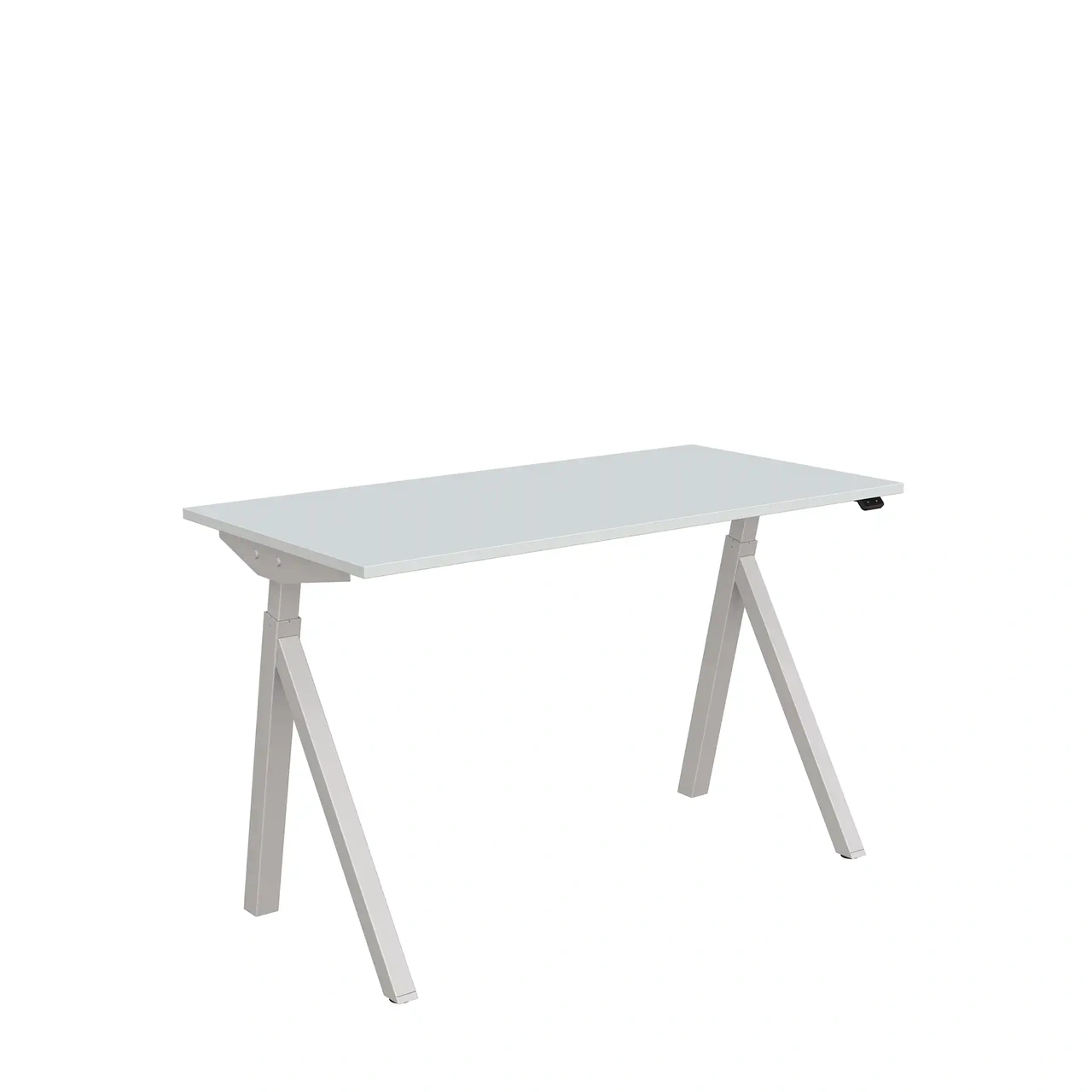 Höj och sänkbart skrivbord, El, 1200x600 ljusgrå/silver