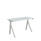 Höj och sänkbart skrivbord, El, 1200x600 ljusgrå/silver