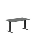 Höj och sänkbart skrivbord, 1400x800mm, mörkgrå/svart