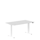 Höj och sänkbart skrivbord, 1400x800mm, ljusgrå/vit