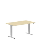 Höj och sänkbart skrivbord, 1400x800mm, björk/silver