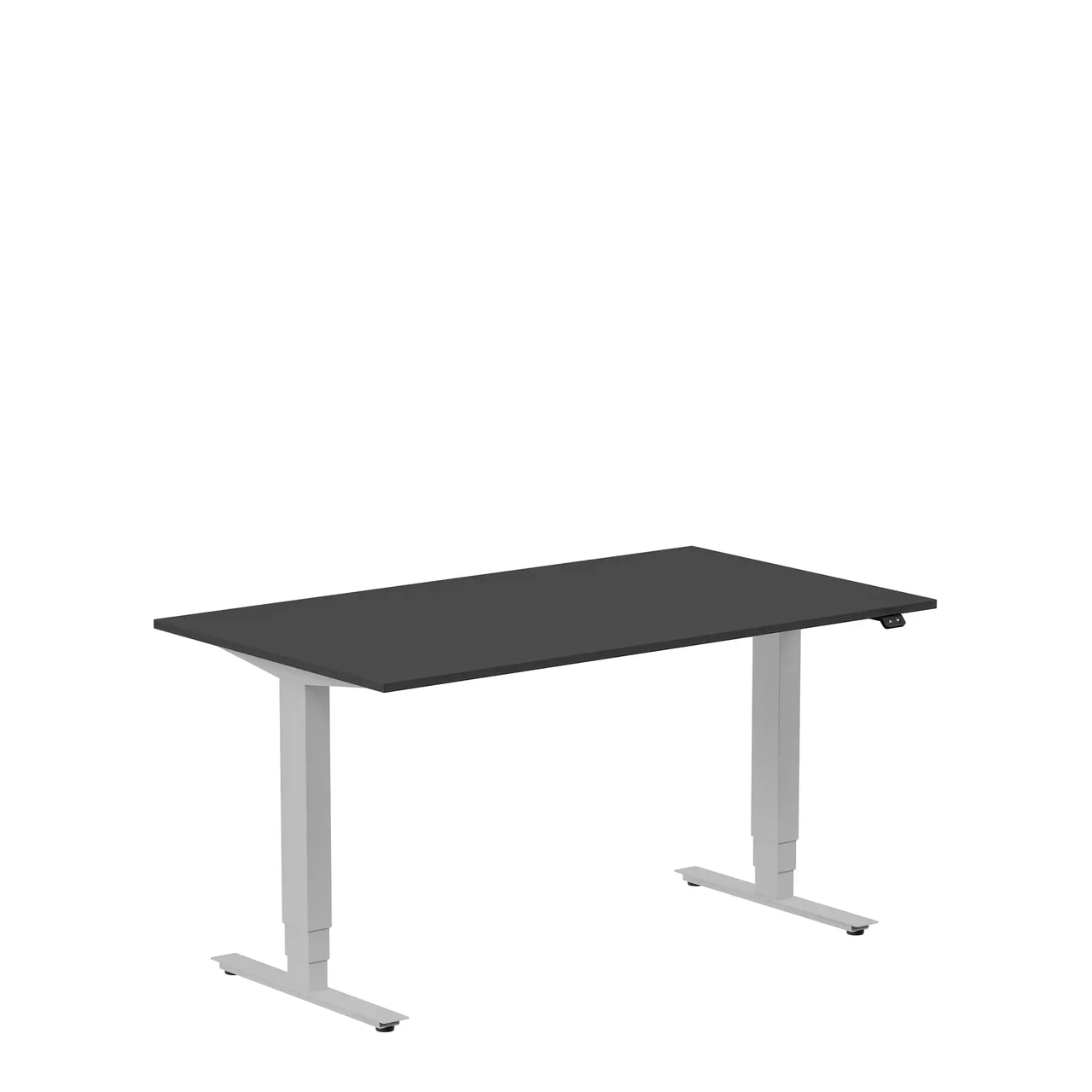 Höj och sänkbart skrivbord, 1400x800mm, svart/silver