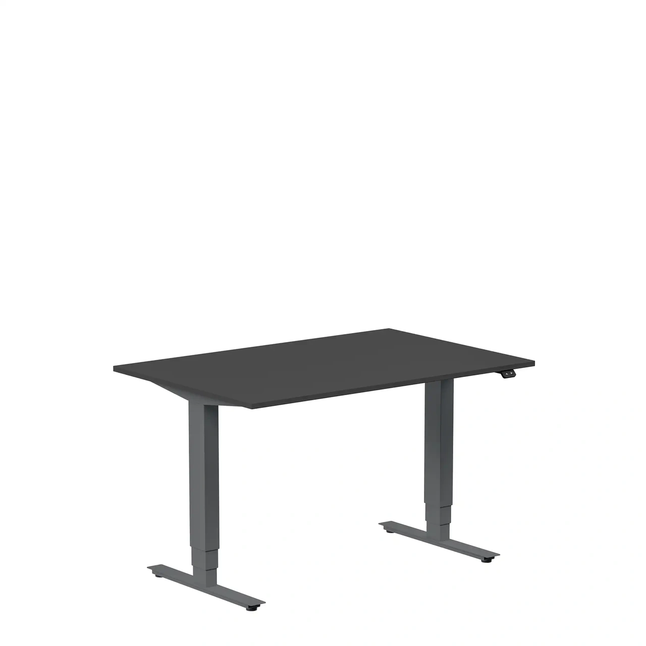 Höj och sänkbart skrivbord, 1200x600mm, svart/antracit