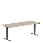 Höj och sänkbart skrivbord, 2000x800mm, vit ask/antracit