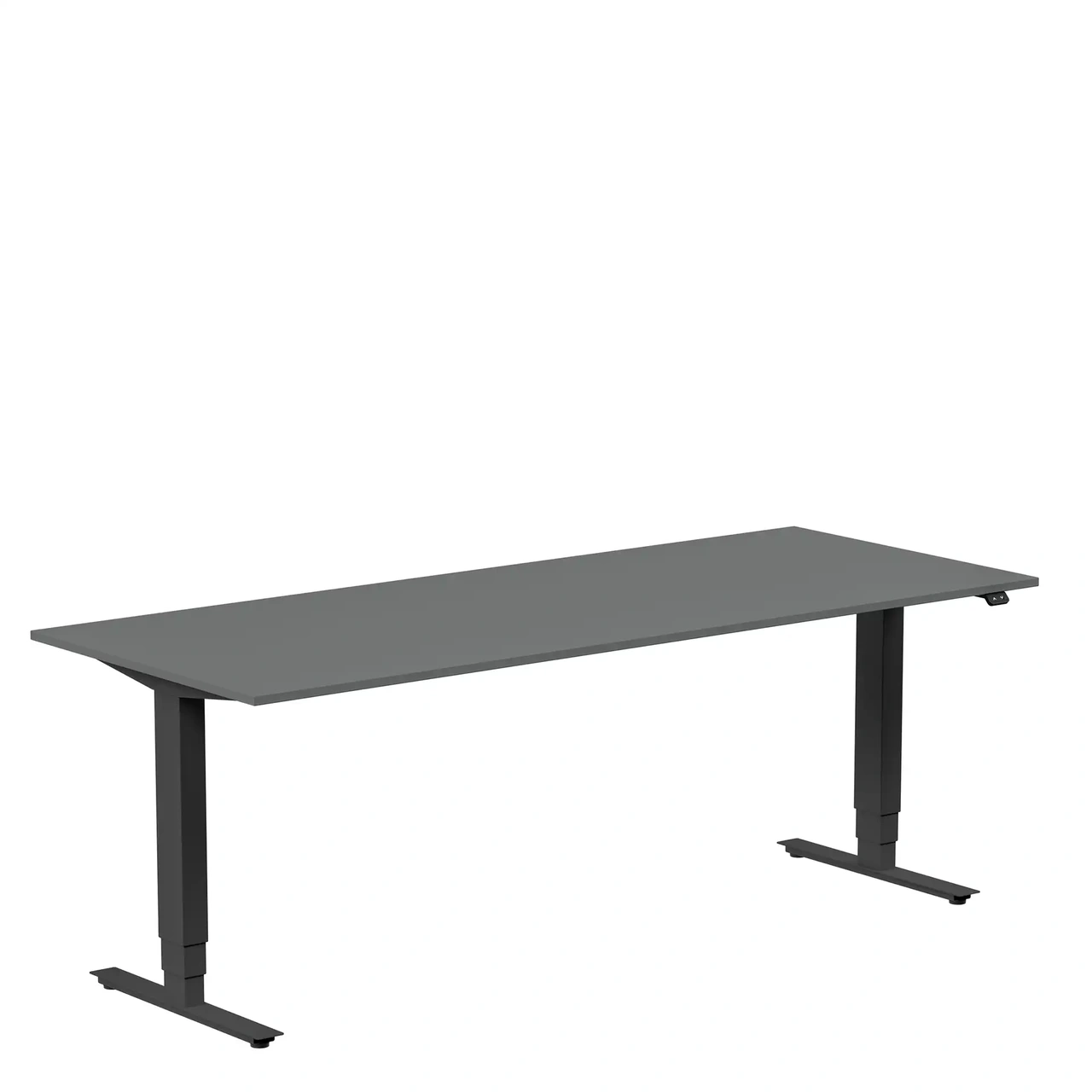 Höj och sänkbart skrivbord, 2000x800mm, mörkgrå/svart