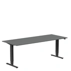 Höj och sänkbart skrivbord, 2000x800mm, mörkgrå/svart