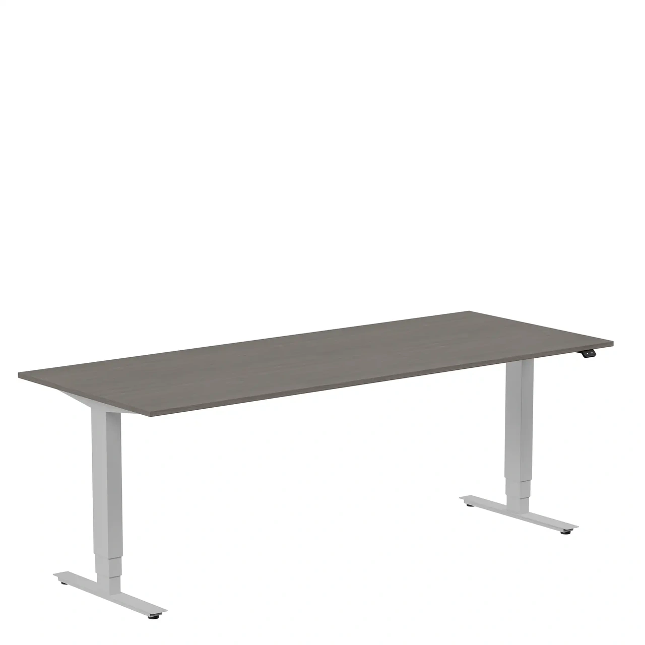 Höj och sänkbart skrivbord, 2000x800mm, mörk ask/silver