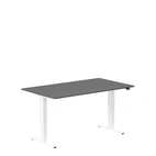 Höj och sänkbart skrivbord, 1400x800mm, mörkgrå/vit