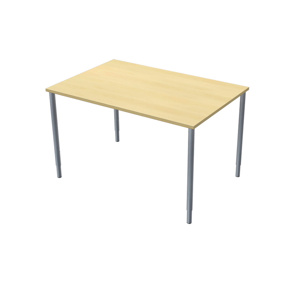 Bord, 1200 x 800mm, björklaminat/silver