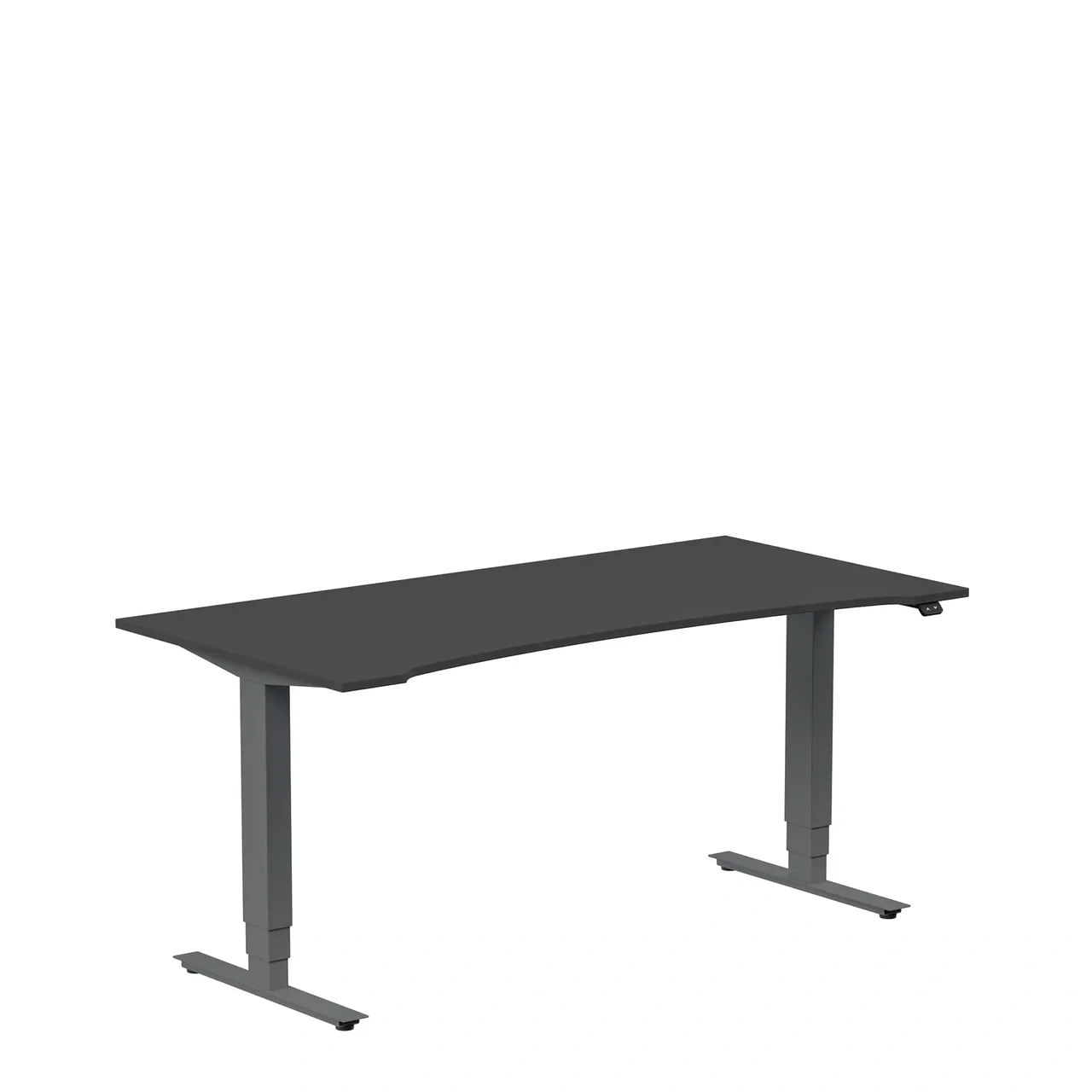 Höj och sänkbart skrivbord 1600x800mmuttag svart/antracit