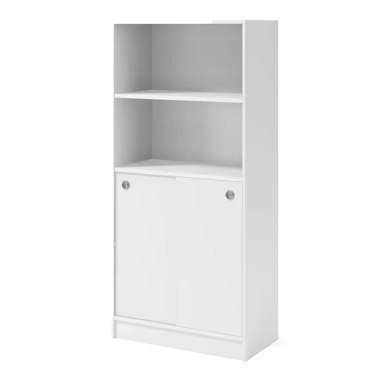 Skåp, vit, 2x skjutdörrar/2x öppet, 805 x 1725mm