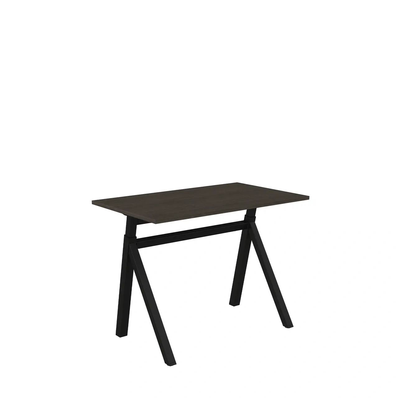 Höj och sänkbart skrivbord, Gas, 1000x600mm, mörk ask/svart