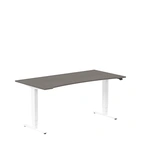 Höj och sänkbart skrivbord 1600x800mm uttag mörk ask/vit