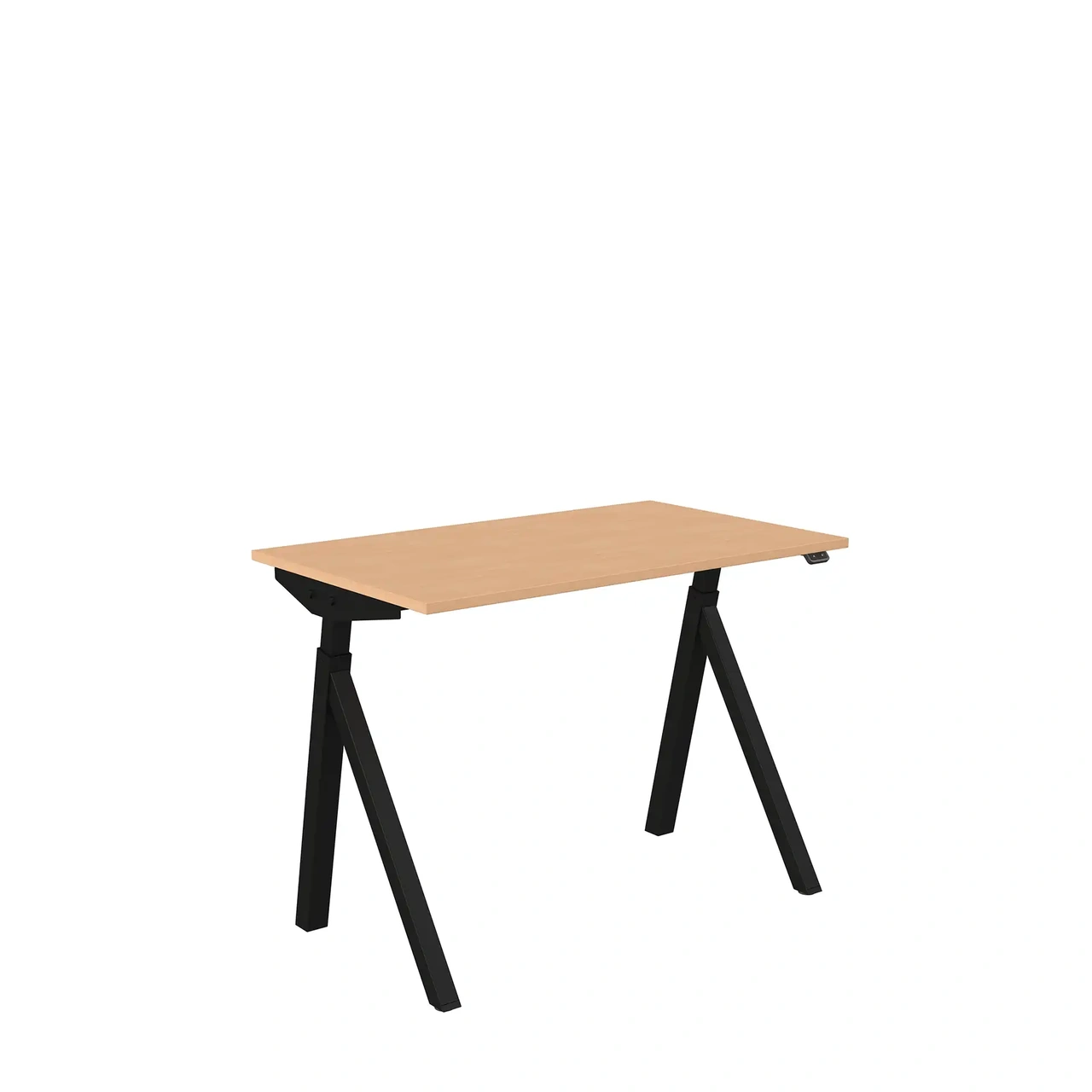 Höj och sänkbart skrivbord, El, 1000 x 600mm, bok/svart