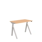 Höj och sänkbart skrivbord, El, 1000 x 600mm, bok/silver