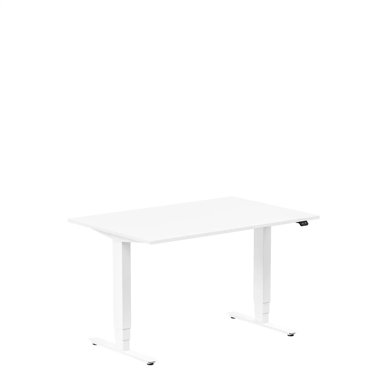 Höj och sänkbart skrivbord, 1200x600mm, vit/vit