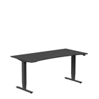 Höj och sänkbart skrivbord, 1600x800mm, uttag svart/svart