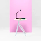 Höj och sänkbart skrivbord, Gas, 1000x600mm, vit ask/svart