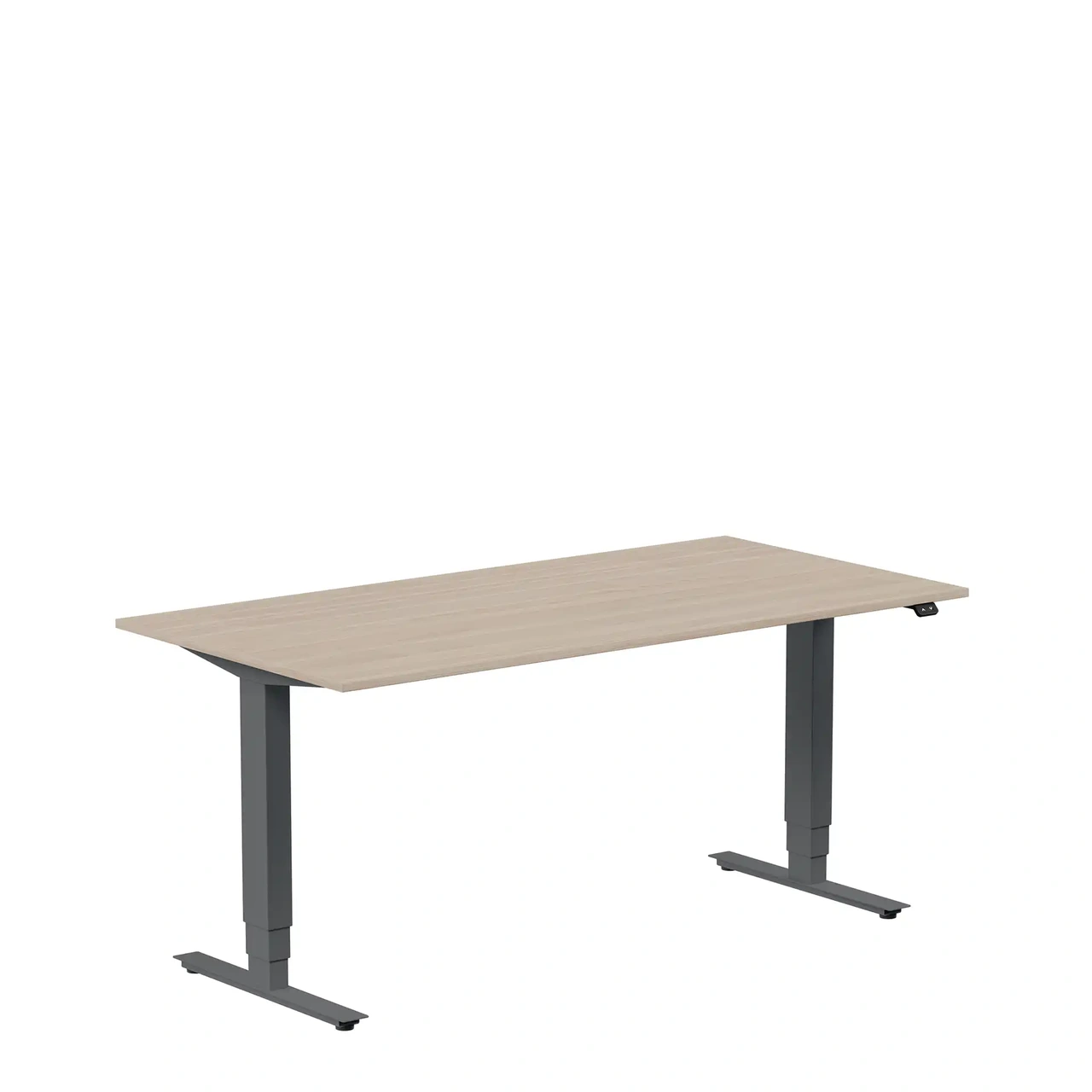 Höj och sänkbart skrivbord, 1600x800mm, vit ask/antracit