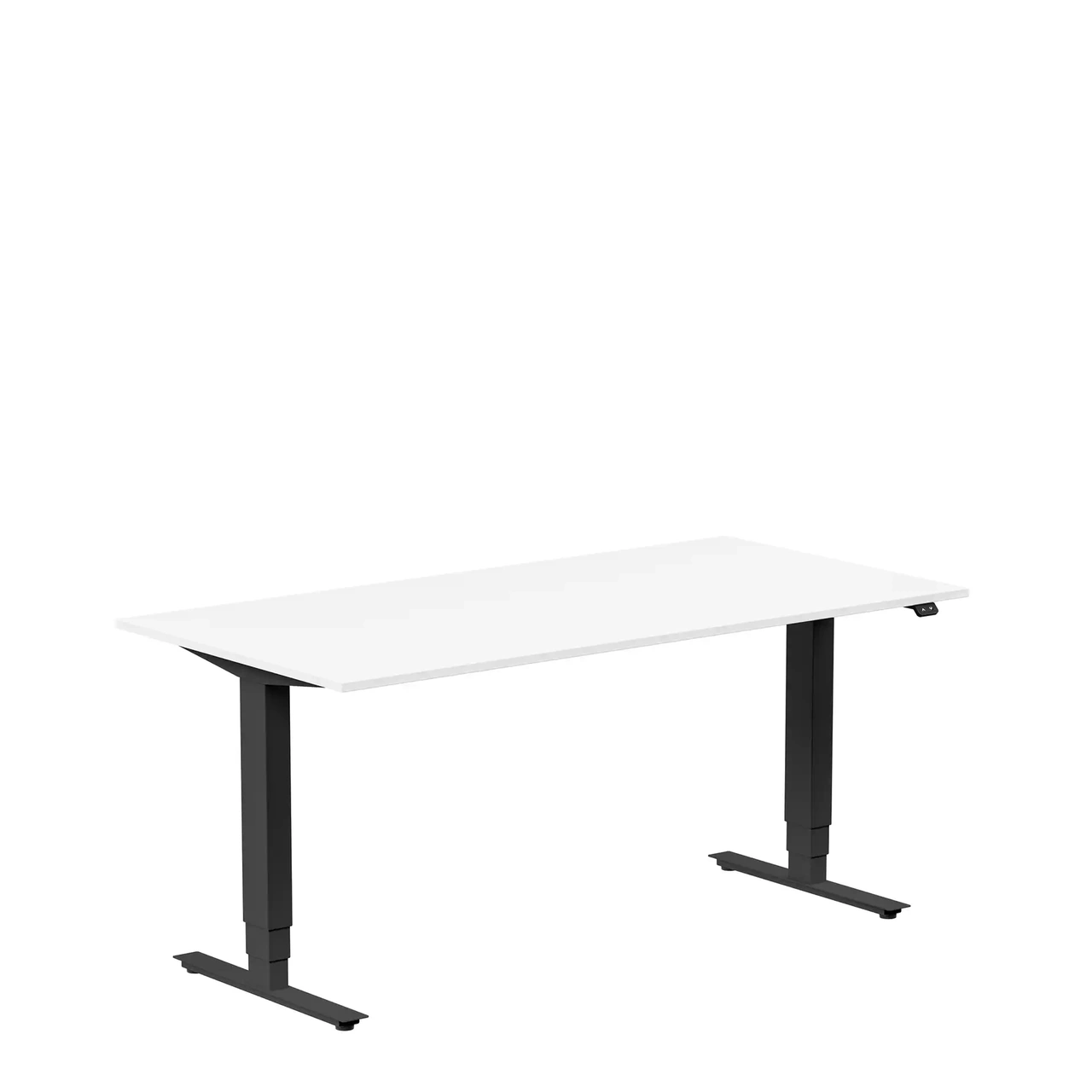 Höj och sänkbart skrivbord, 1600x800mm, vit/svart
