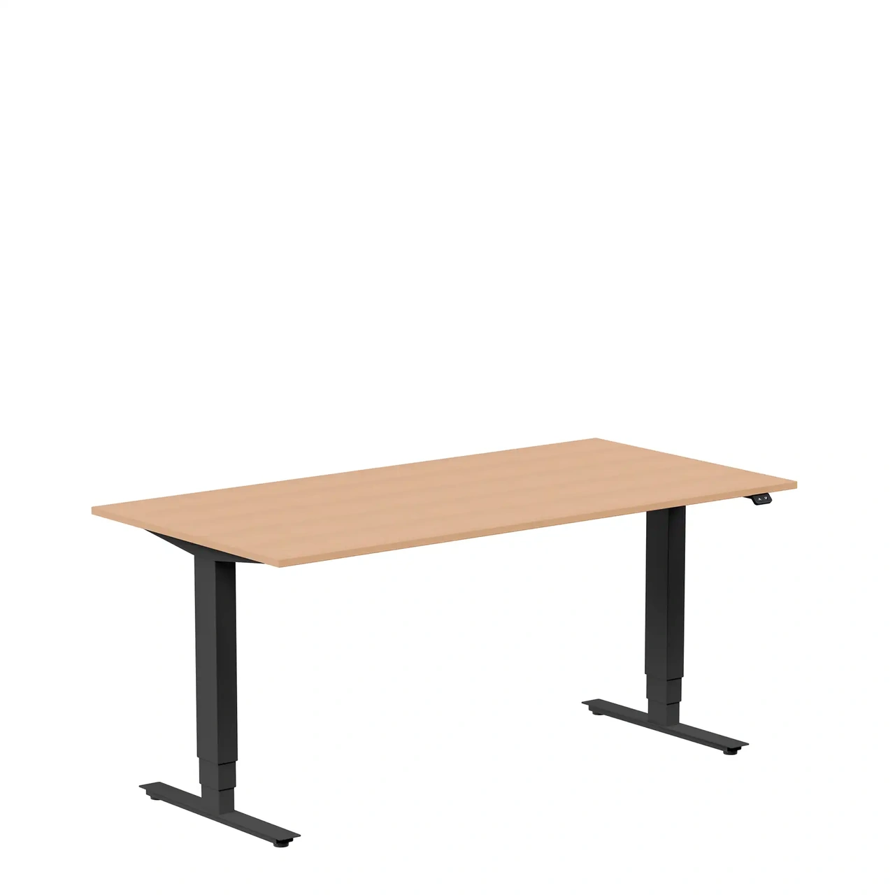 Höj och sänkbart skrivbord, 1600x800mm, bok/svart