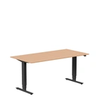 Höj och sänkbart skrivbord, 1600x800mm, bok/svart