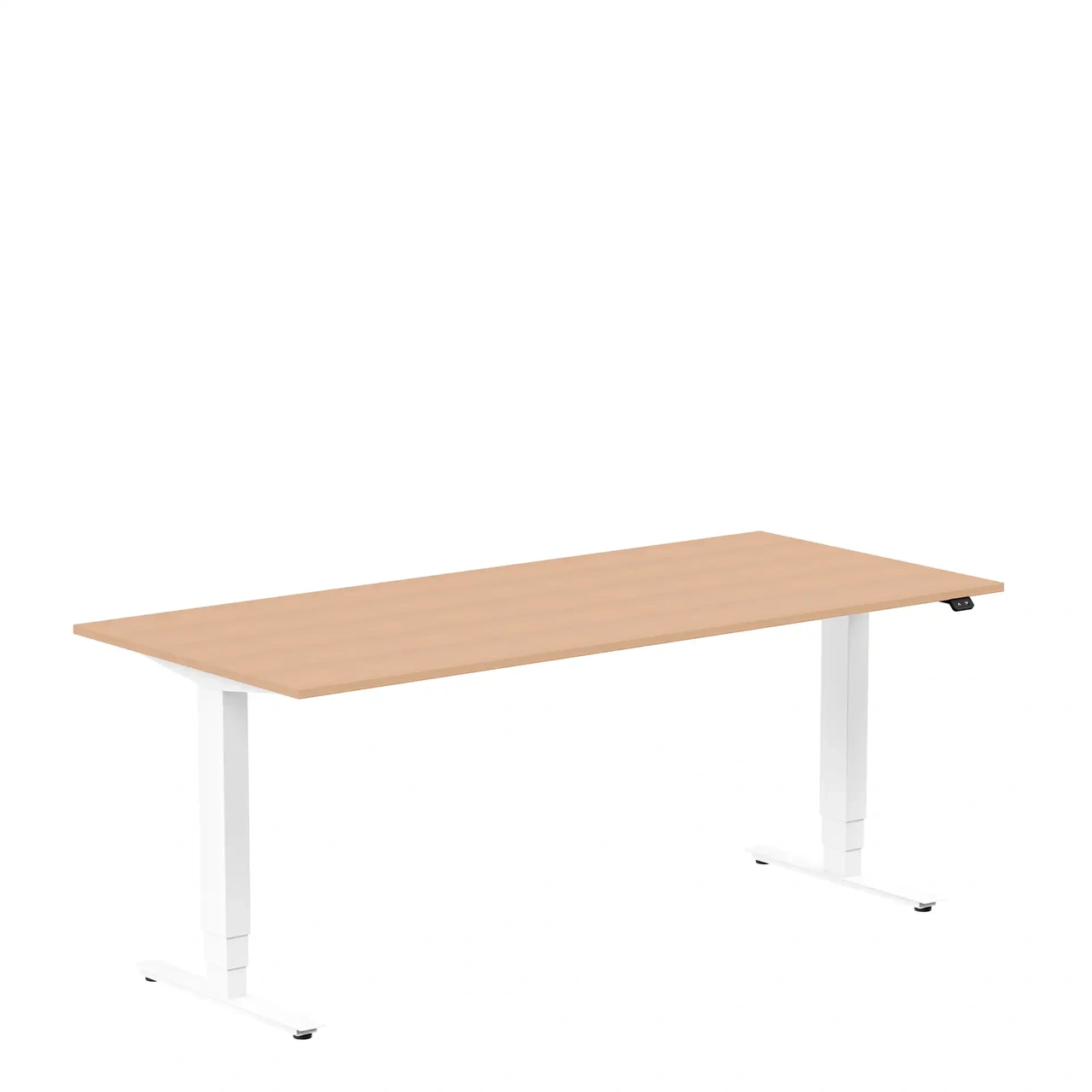 Höj och sänkbart skrivbord, 1800x800mm, bok/vit