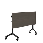 Fällbart bord Tilt, 1600x600mm, mörklaserad asklaminat/svart