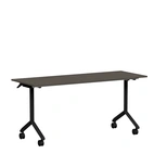Fällbart bord Tilt, 1600x600mm, mörklaserad asklaminat/svart