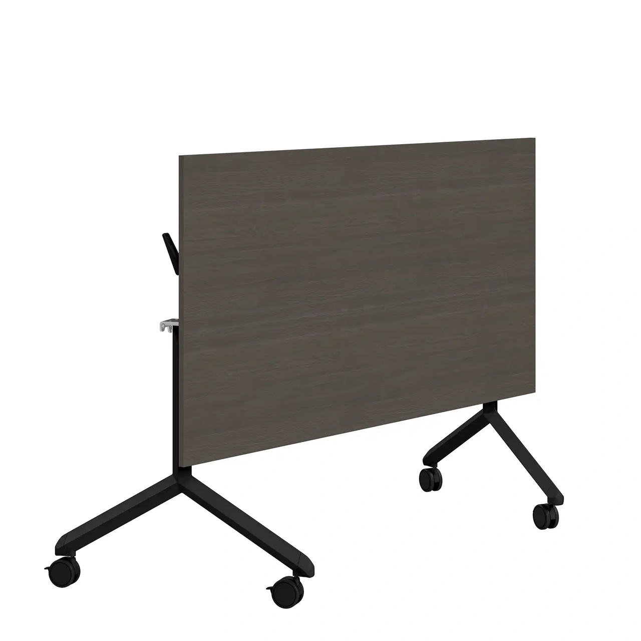 Fällbart bord Tilt, 1600x800mm, mörklaserad asklaminat/svart