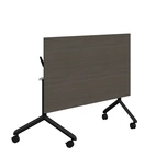Fällbart bord Tilt, 1600x800mm, mörklaserad asklaminat/svart