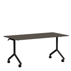 Fällbart bord Tilt, 1600x800mm, mörklaserad asklaminat/svart