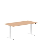 Höj och sänkbart skrivbord, 1600x800mm, bok/vit