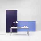 Bord, 1600 x 800mm, björklaminat/silver