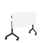 Fällbart bord, Tilt, 1600 x 600mm, vit laminat/svart